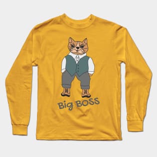 Cat big boss Long Sleeve T-Shirt